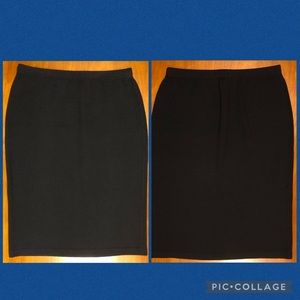 St. John Basics Black Santana Knit Skirt